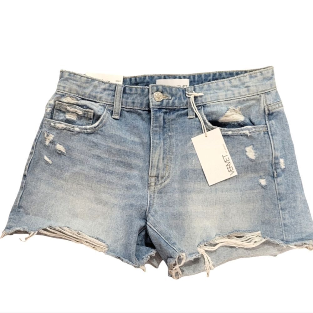 VERVET BY FLYING MONKEY Light Blue Jean Shorts